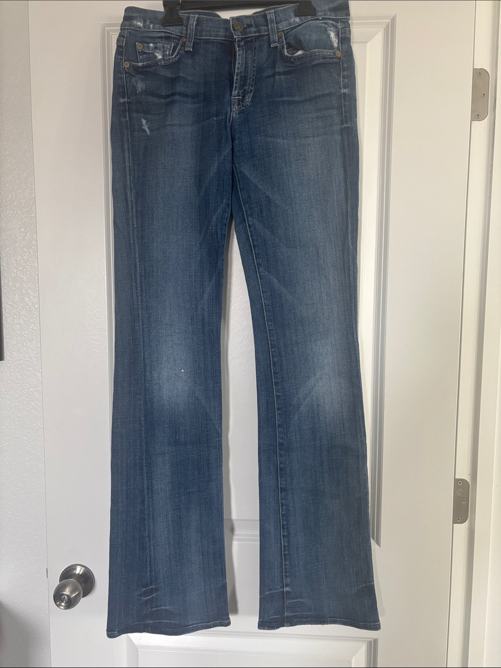 7 For All Mankind Women's Dark Blue Flared Jeans
